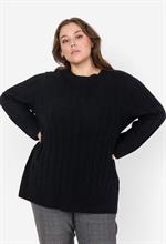 Wasabi - Tonja 1 Strik Bluse, Sort